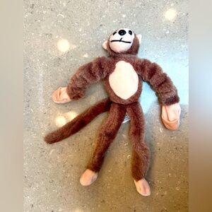 Kids Slingshot Plush Brown Monkey Toy - pull an arm & he flies!!